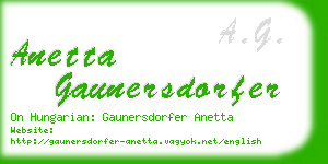 anetta gaunersdorfer business card
